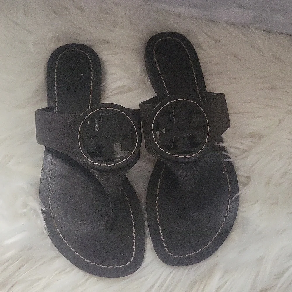 Tory Burch Miller Black Leather Sandals